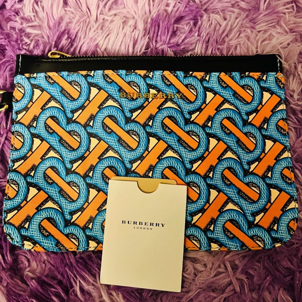 Inspired Blue and Orange Clutch